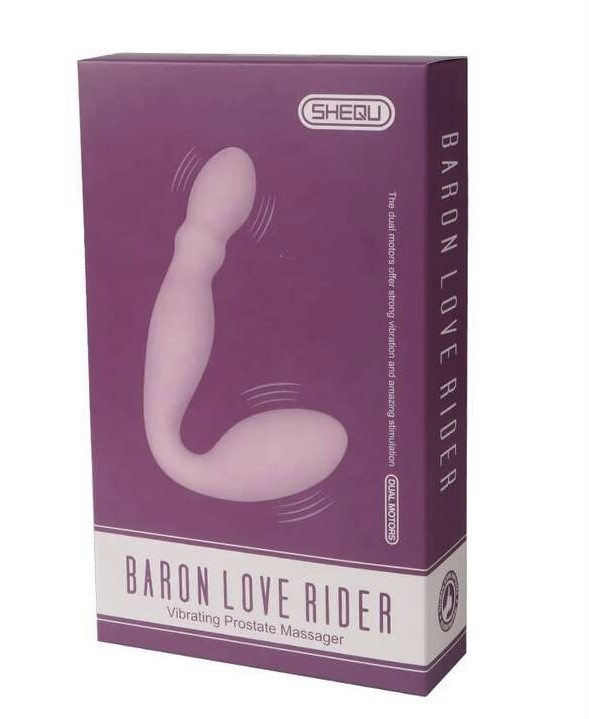 Страпон анатомический "Baron love rider" розовый с вибрацией