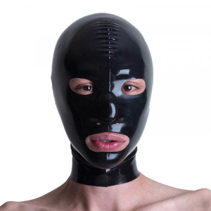 Шлем "LatexAs" чёрный латексный до плеч XL